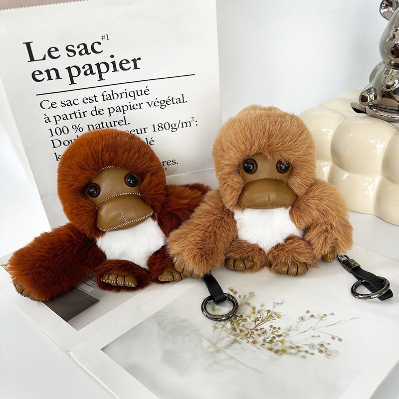 Реалистичный плюшевый брелок-горилла 7 дюймов, мягкая набивная игрушка, шарм для рюкзака для коллекционеров и любителей животных