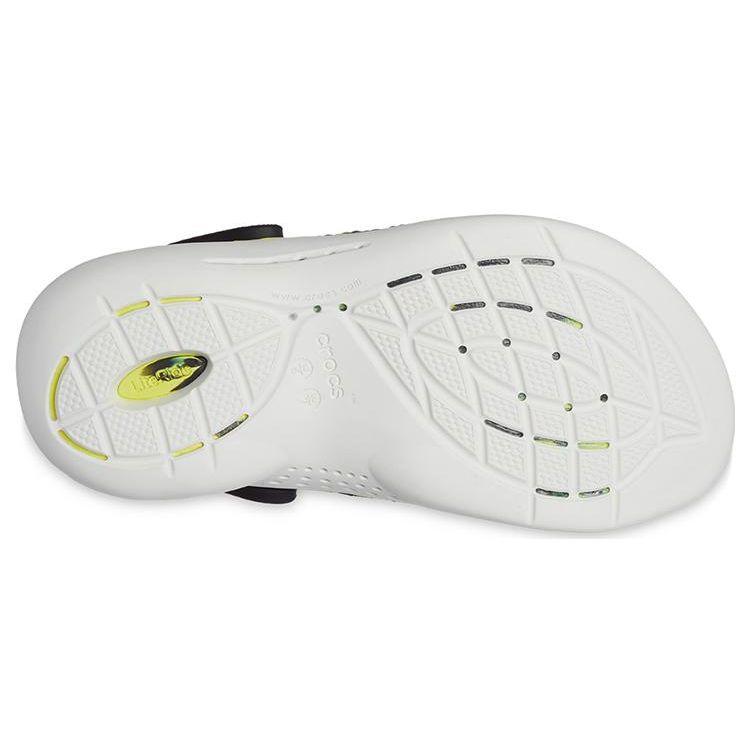 Crocs Сандалии LiteRide EVA 360 Lightning с мраморным рисунком, пляжные сандалии, унисекс, черные, артикул 207634-02K