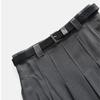 Grey Pleated Skirt for Women  Autumn Preppy Style High Waist A Line Mid-length Skirts Vintage Casual Female Clothing