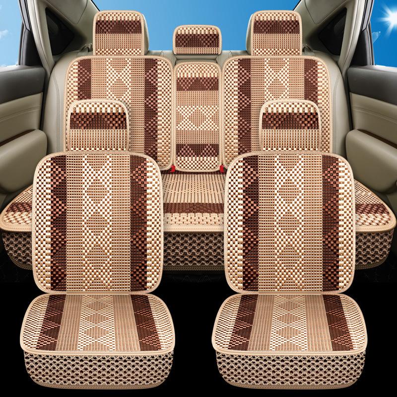 Универсальный дышащий комплект подушек для автомобильных сидений на все сезоны - Полный охват для пятиместных автомобилей