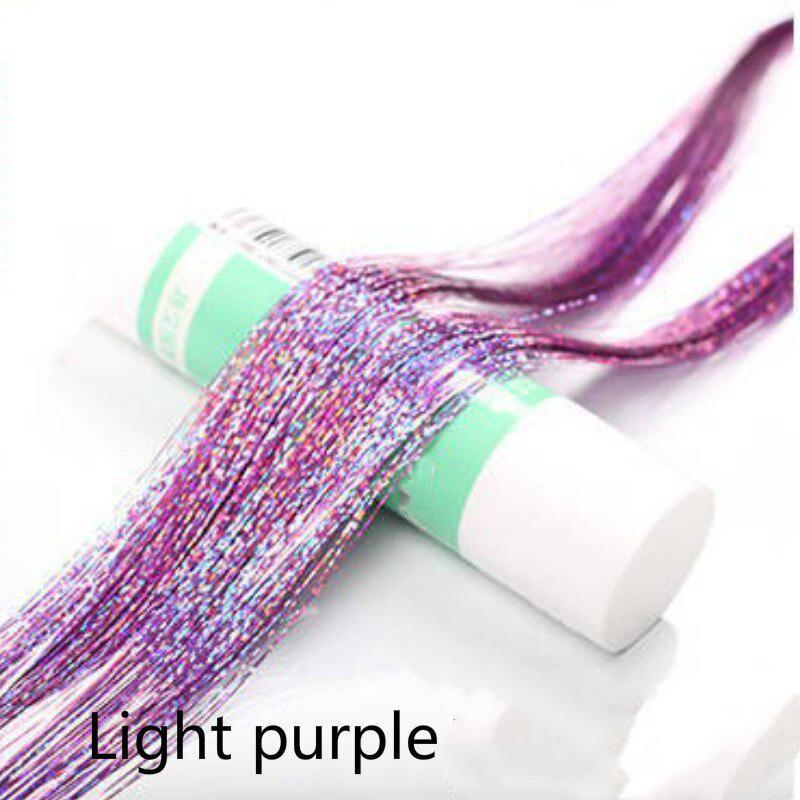 120 прядей/пакет, блестящая мишура, радужные шелковые наращивание волос, ослепляет женщин хиппи для плетения головного убора, красочные длинные 39 дюймов