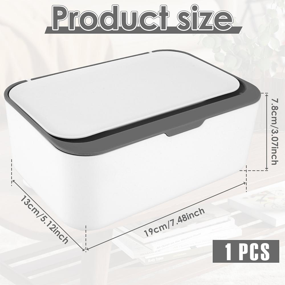 1/2Pcs Wet Tissue Box Dustproof Paper Dispenser with Lid Large Capacity Baby Wipe Dispenser Refillable Wipe Container for Home