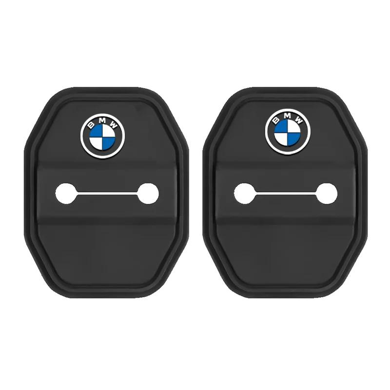 BAAM1 2025 Hot Car Door Mute Damping Cushion Silicone Door Lock Buckle Door Protective Cover For BMW X1 X3 X4 X5 M F15 X6 F16 G30 7 Se