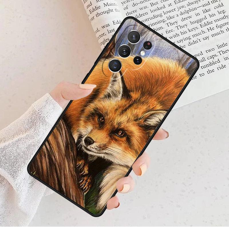 Animal Fox Cute Phone Case For Samsung Galaxy S25 S23 S30 S8 S21 S20 FE S24 S22 Note 10 20 S8 Plus lite Ultra