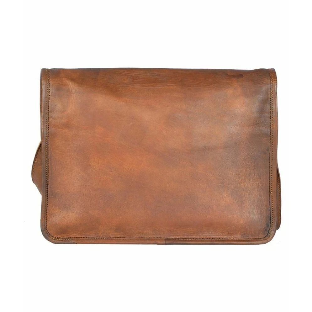 Винтажная мужская кожаная сумка-мессенджер через плечо, сумка-портфель для ноутбука из кожи полного зерна