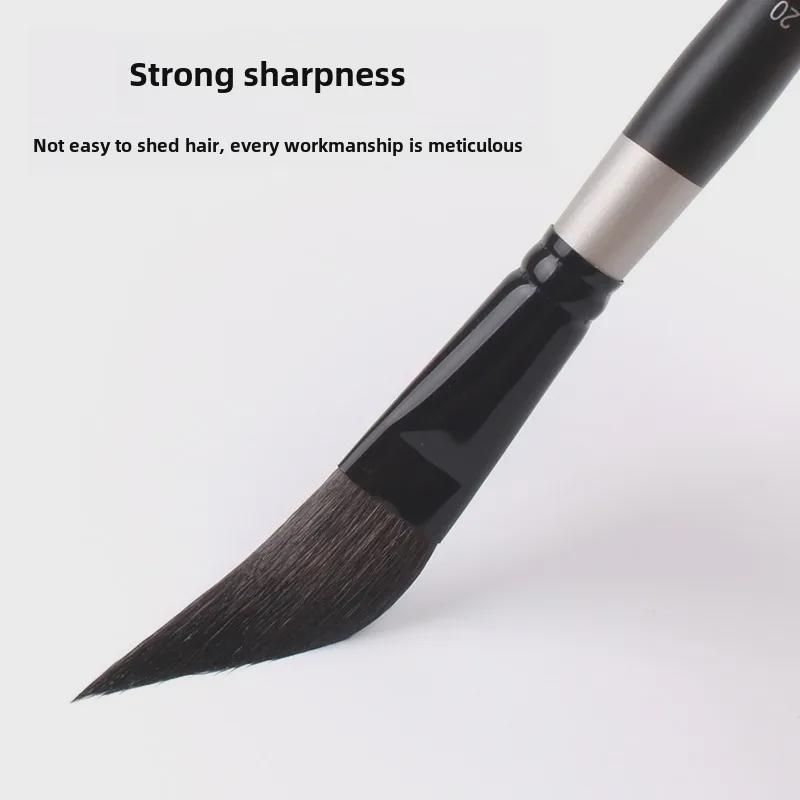 Корейская акварельная кисть Artsecret из серого беличьего ворса 950DS, размеры 8/12/16/20