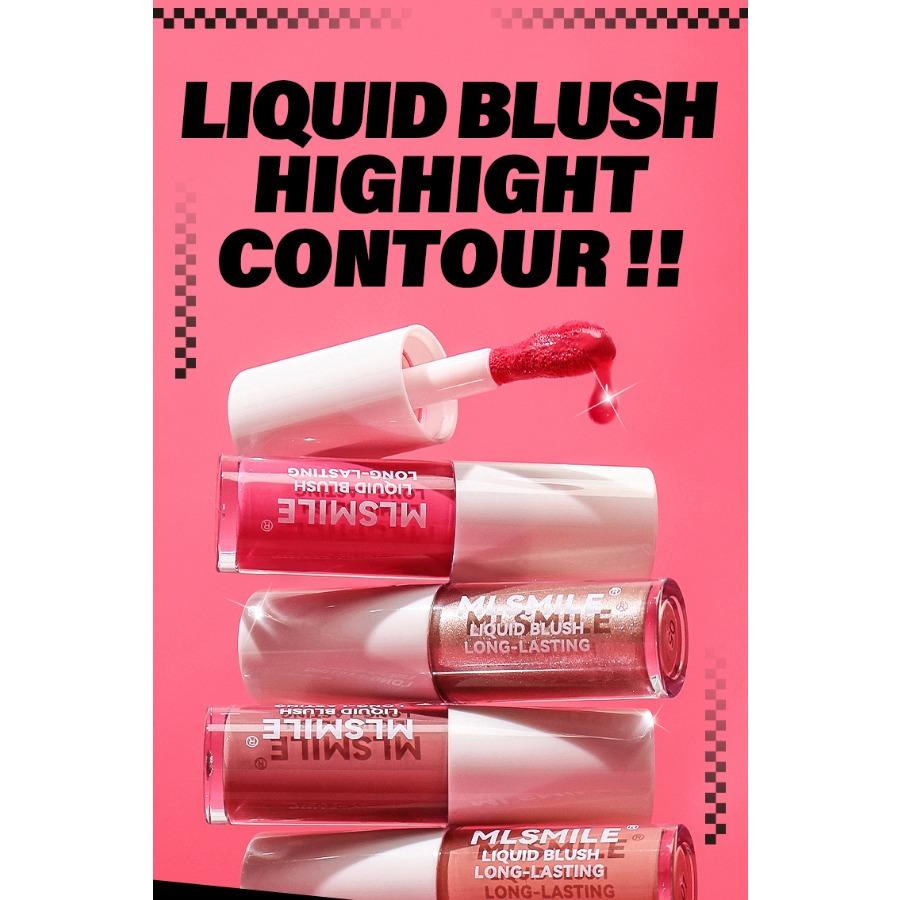 MLSMILE 6-цветные жидкие румяна, осветляющие и подчеркивающие румяна для лица, контурирующие тени для век, кремовые румяна