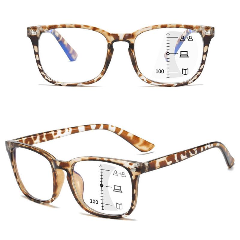 Очки для чтения Мужские Антибликовые Прогрессивные Женские Компьютерные Модные С Диоптриями Очки Унисекс Мультифокальные Квадратные Бусины