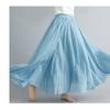 Юбка Mori Girl Artistic Plus Size из хлопка и льна, свободная талия, льняная юбка А-силуэта, длинная однотонная юбка в этническом стиле, большая юбка-свитер