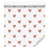 Heart Wallpaper White, Coral, Red and Peach 50x1000