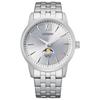 Moon Phase Analog Quartz Watch Silver Overseas Model [Citizen] Men's AK5000-54A [Item]