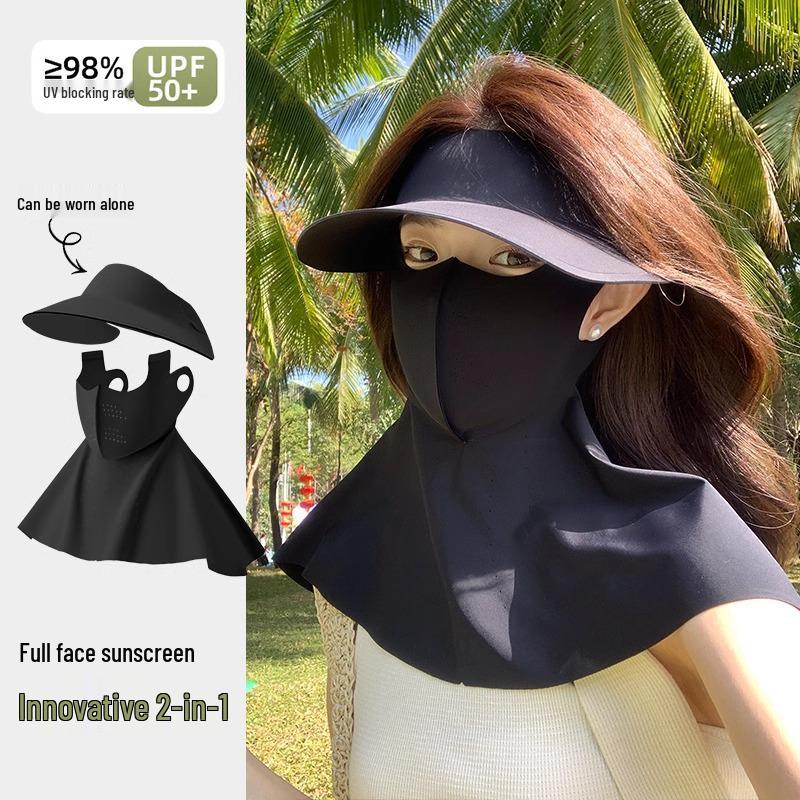 Женская летняя солнцезащитная маска для лица из ледяного шелка с защитой от УФ-лучей для велоспорта