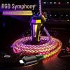 RGB градиентный кабель для быстрой зарядки нескольких устройств со светящимся дыхательным светом для Huawei и Apple