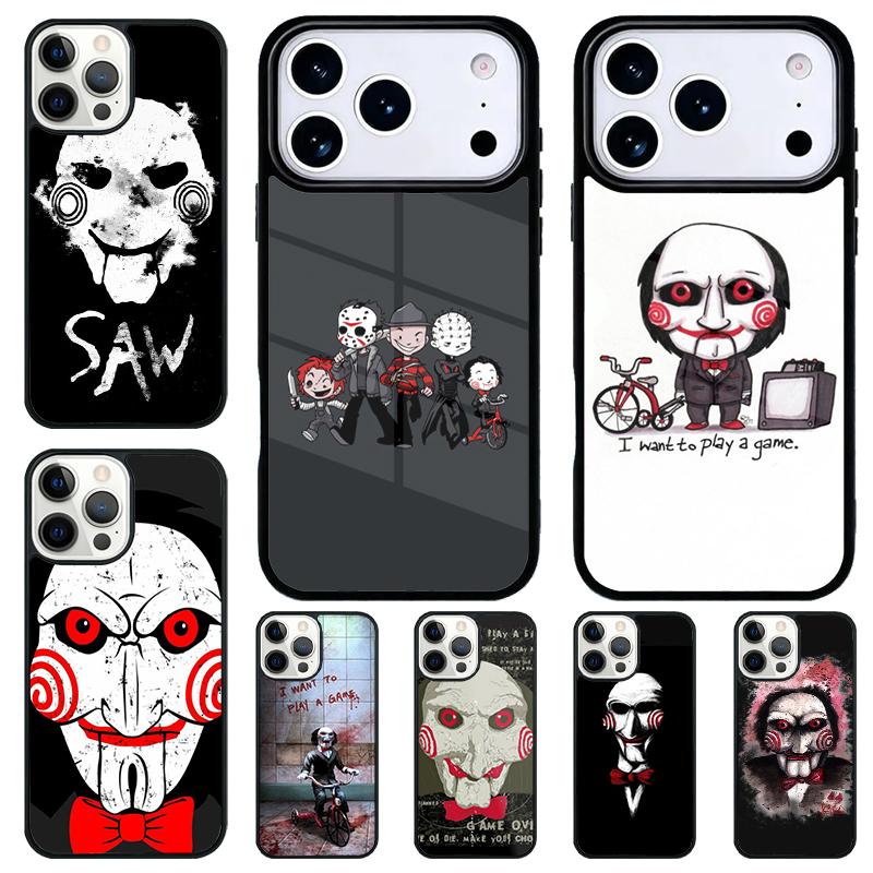 Jigsaw Saw Phone Case for iPhone 17 Air 16 15 11 12 14 13 Pro Max Shockproof Cover