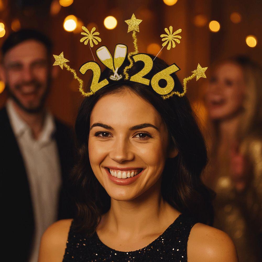 Star Strip New Year Hair Clip Sequin Star Headdress Decorative Alphabet Headpiece New Year Event