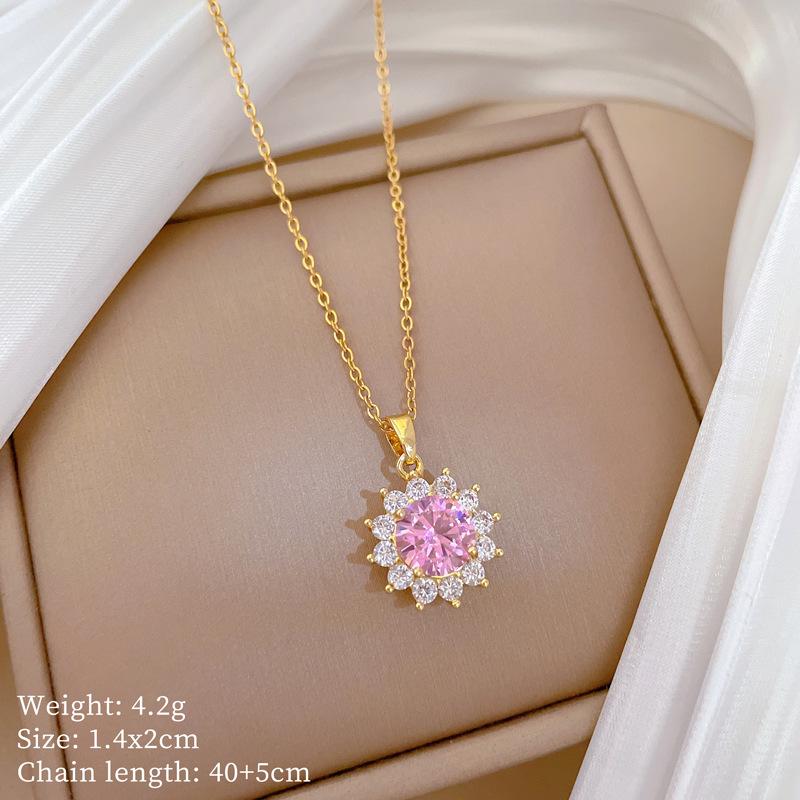 Подвеска-месяц из титановой стали: Элегантный дизайн микро-паве с полным бриллиантовым покрытием, сверкающий и стильный для женщин.