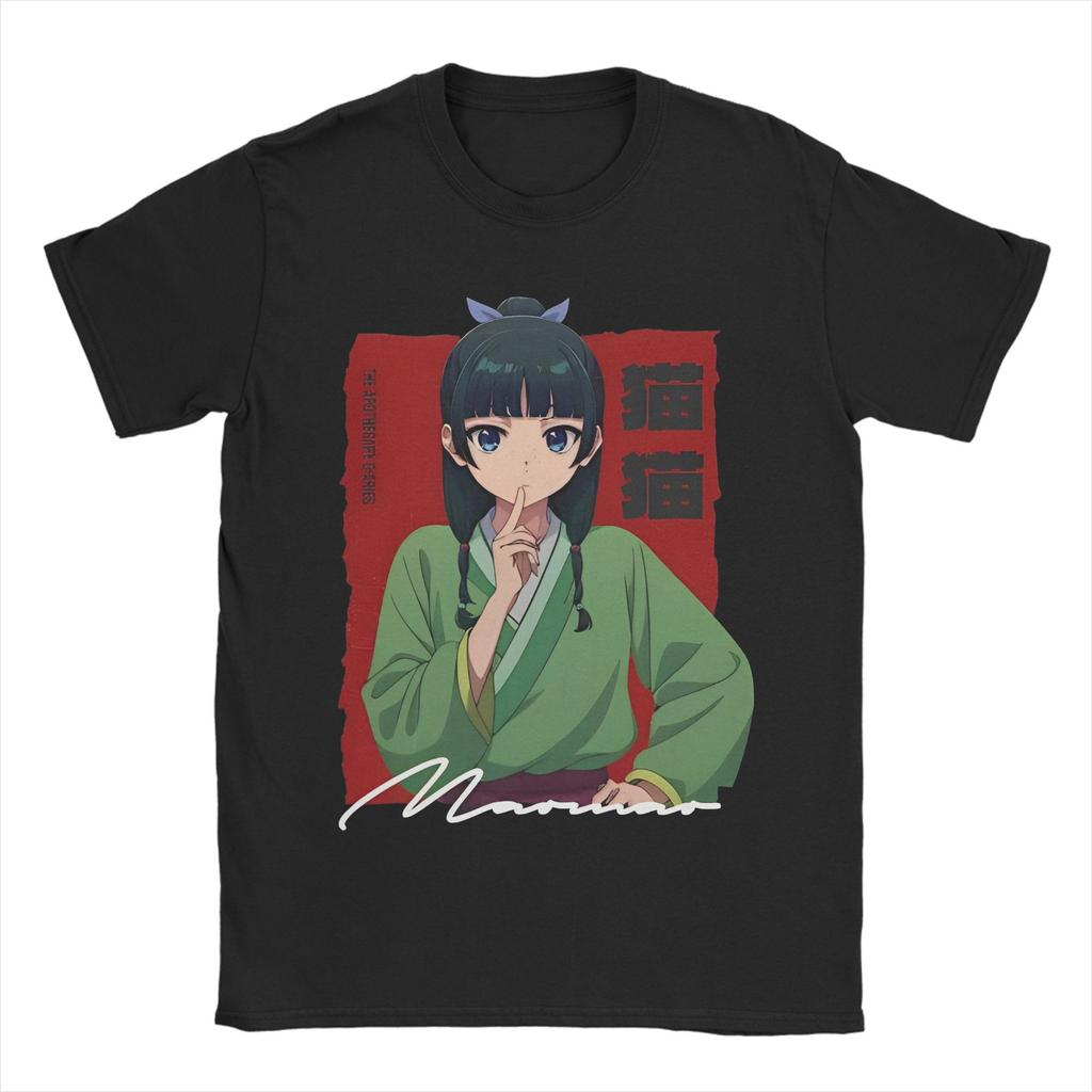 Print Maomao and Jinshi Anime T-Shirt For Men Women Crewneck Short Sleeve Clothes The Diaries Cotton Summer Clothing