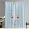 Шторы Детская Комната Милое Линейное Выражение Перегородка Домашний Интерьер Шторы 2 Штуки Штора для Гостиной Украшение на Хэллоуин
