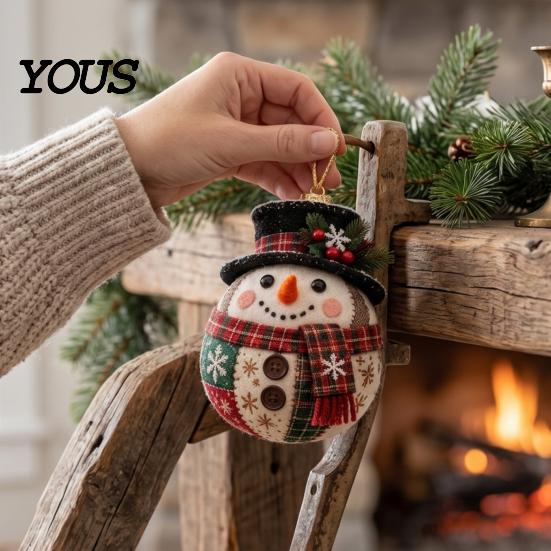 Decorative Fabric Patchwork Crafts Christmas Ball DIY Kit, Ornament Sewing Xmas Holiday Craft Projects for Adults Kit Adults, Handmade Tree Decoration