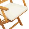 Folding Chair 4 pcs White 49 x 57.5 x 92 cm Solid Acacia Wood
