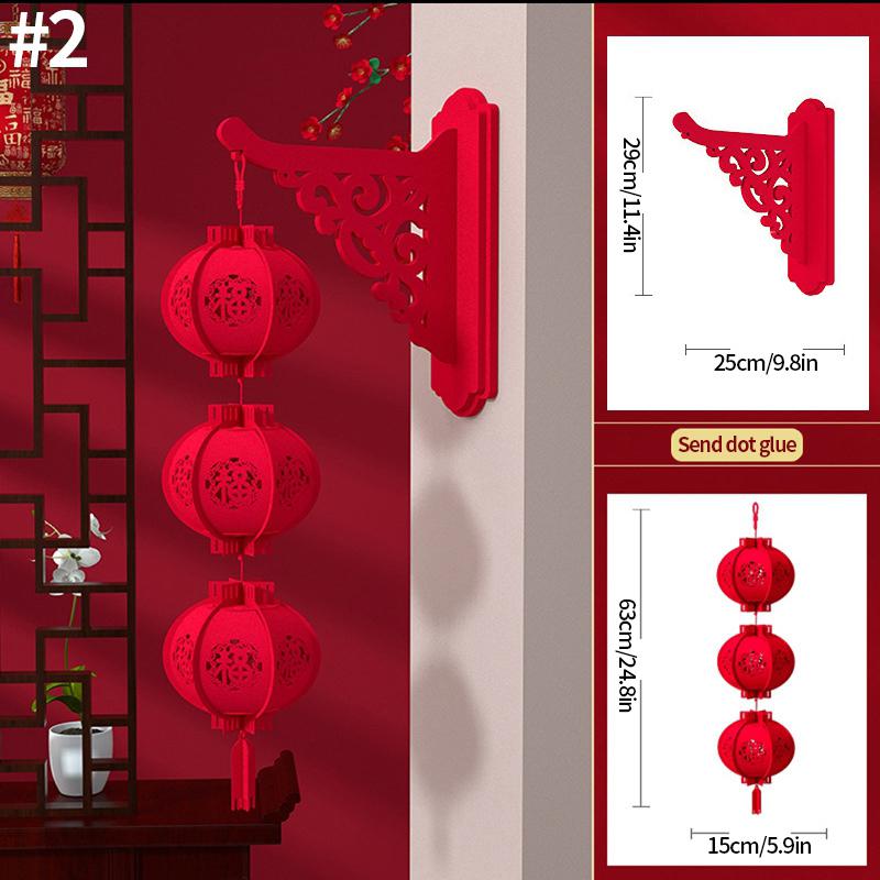 Chinese New Year Decorations 2026 Lucky Fortune Hanging Pendants Traditional Spring Festival Living Room Hanging Ornaments