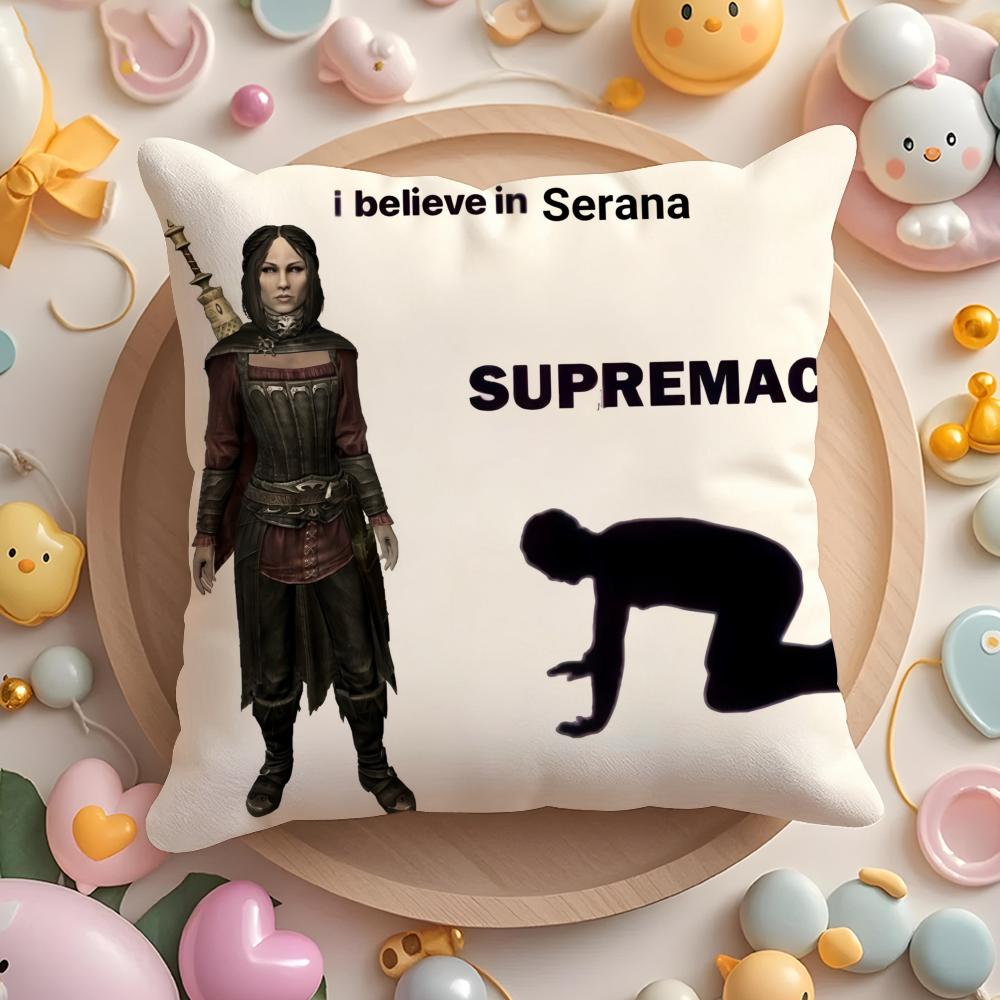 Эй ты Ты наконец проснулся SSkyrim Мем Подушка Чехол Плюшевая Ткань Мягкая Двусторонняя Печать Диван Теплая Домашняя Наволочка