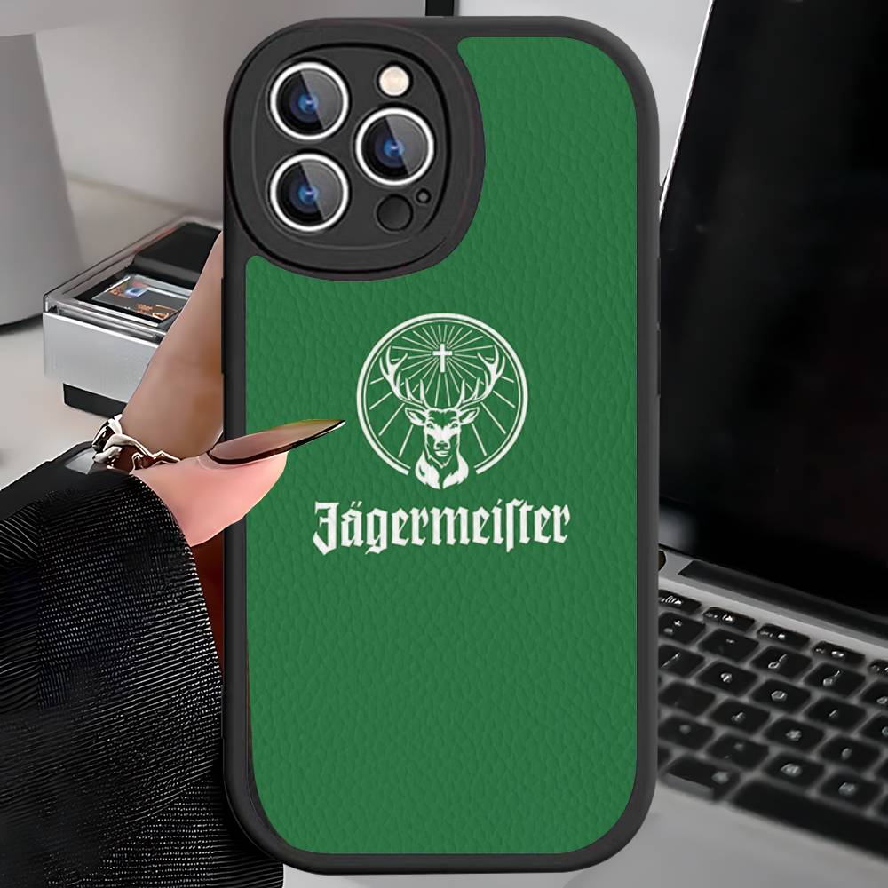 Чехол для телефона с логотипом J-Jagermeister для IPhone 16 15 14 13 Pro Max 11 12 Plus Кожаный силиконовый чехол