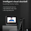 Wireless Smart Video Doorbell with 4.3" Screen, 170° View, Two-Way Talk, Auto Record, Security & Privacy Protection