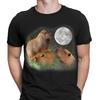 Three Capybara Moon Animals Funny Parody Novelty Mens TShirts Tee Top NED