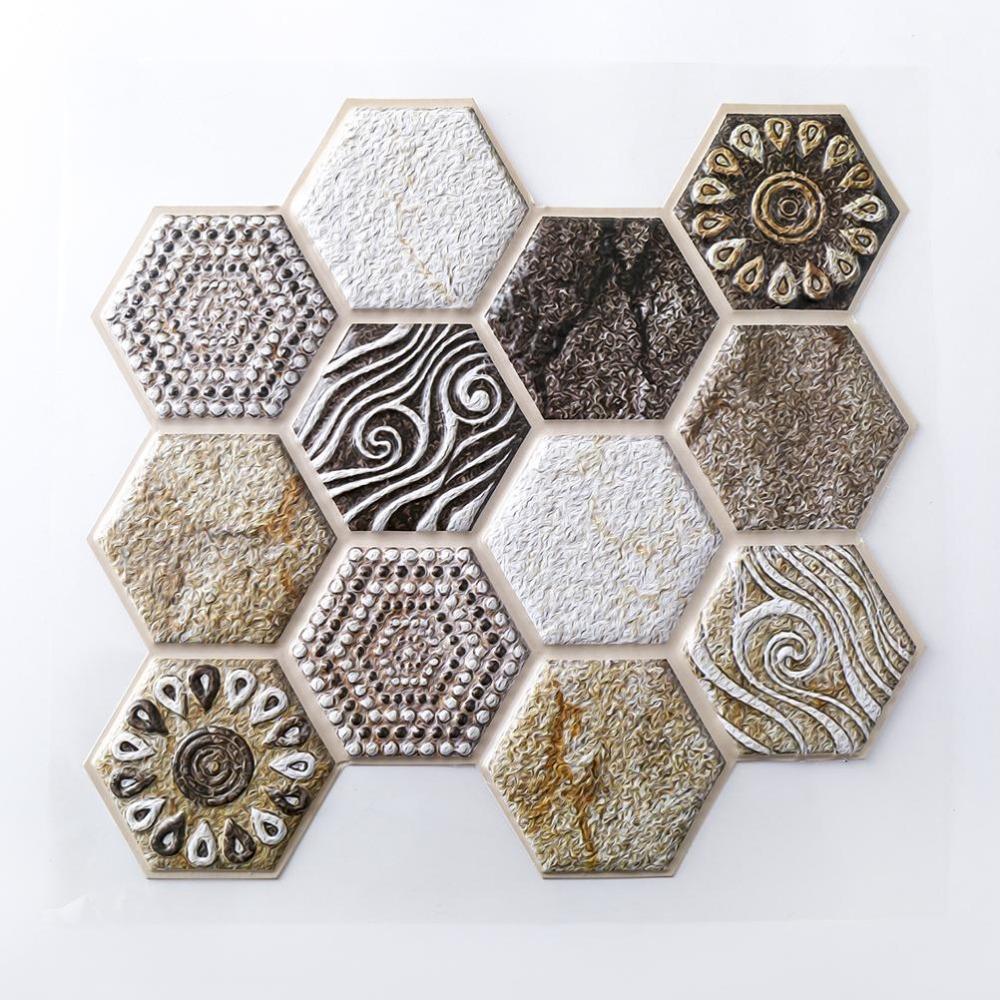5pcs Self-Adhesive 3D Wall Stickers PVC Material Background Wallpaper  DIY Home Improvement