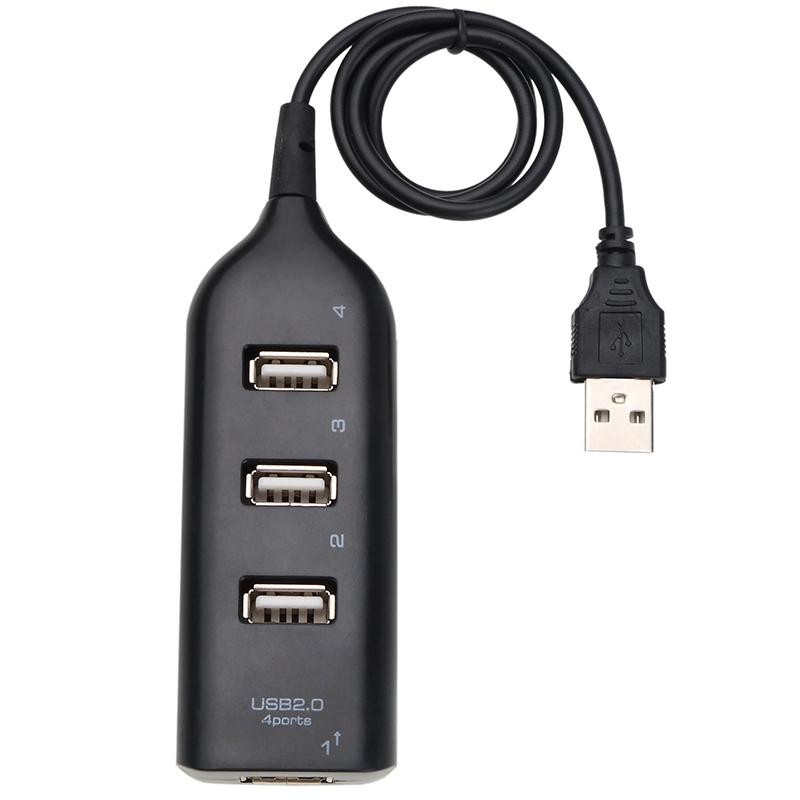 Автомобильный USB 2.0 4-портовый разветвитель Plug And Play Socket Hub высокоскоростной адаптер для Windows Vista XP для авто ПК ноутбука компьютера