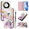 Landscape Luxury Painted Leather Case Wallet PU Leather Book Style Cover for Huawei P20 P30 P40 P50,Pura 70,Mate 60,Mate 70,Honor 50...
