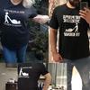 2026 Hot Selling Tshirt Pure Cotton Tshirt  Fat People Are Harder To Kidnap Letter Print Tee Jojo Bizarre Adventure Mens Tee