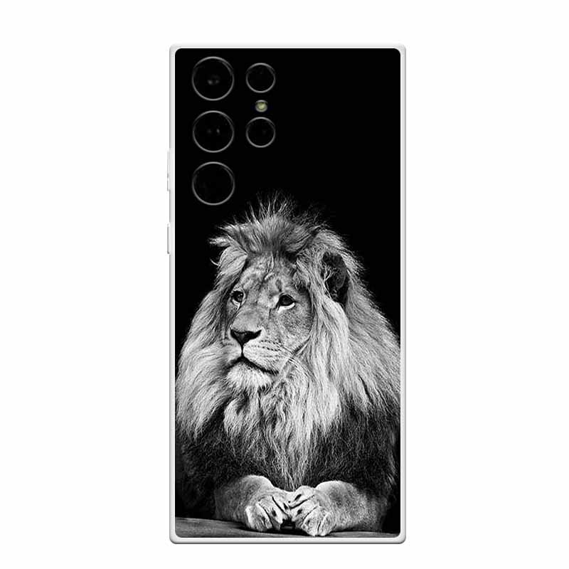 Clear Soft Case for Samsung S23 Ultra Silicone TPU Phone Back Cover for Samsung Galaxy S23 Samsung S23 Transparent Animal Coque