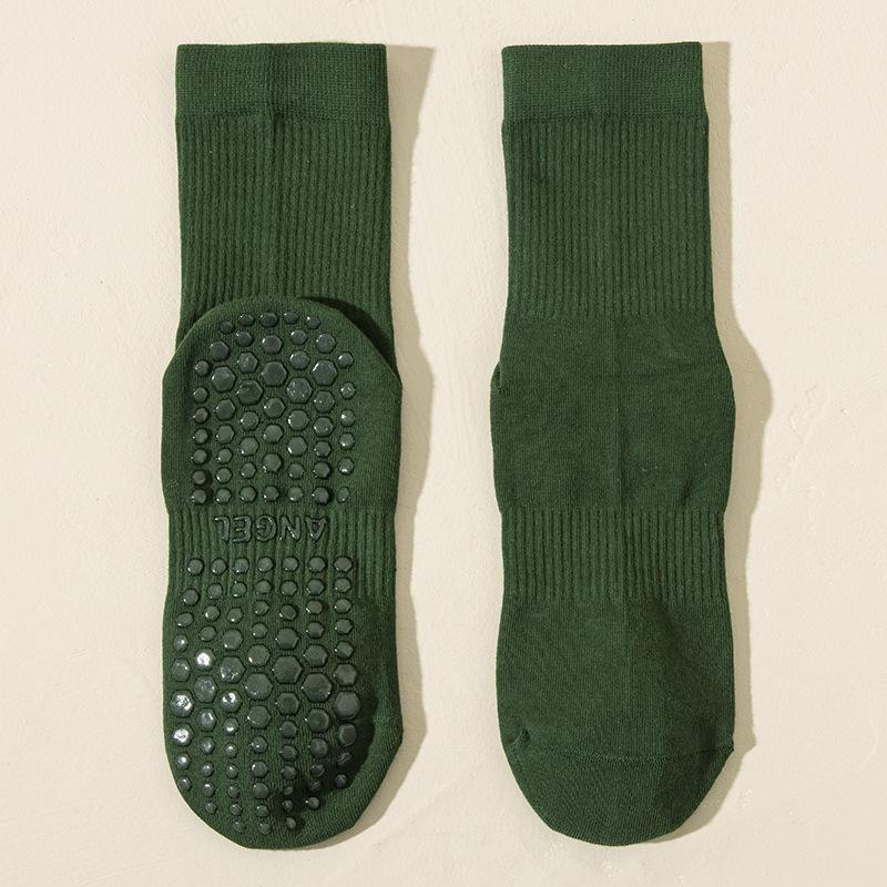 Носки для йоги Женские профессиональные спортивные носки до середины икры с противоскользящим эффектом Весна и осень Пилатес Фитнес Летние шорты-акула Длинные носки