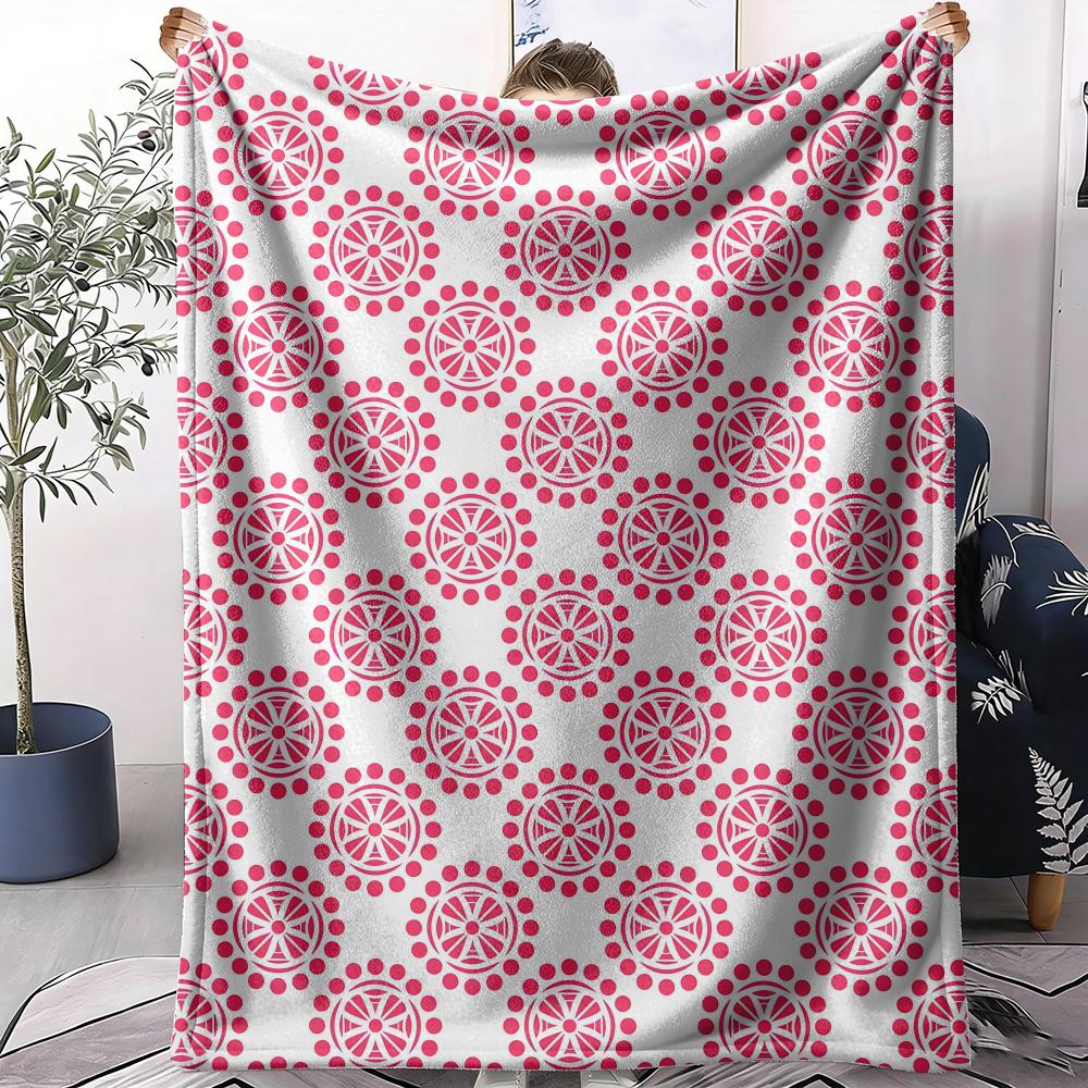 Retro Sunburst Throw Soft Flannel AC Blanket Lightweight Summer Nap Throw Cozy Blanket for Sofa Bed Travel Home