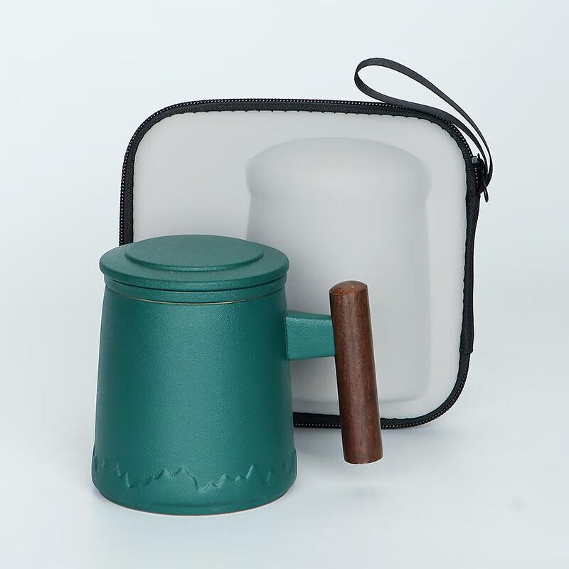 Ceramic Tea Mug with Lid and Filter Gift Set