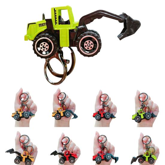 Миниатюрные инженерные машинки, брелок-шарм, инерционная мультяшная игрушечная машинка, брелок-подвеска, крючок с защитой от отсоединения, инструмент для снятия стресса