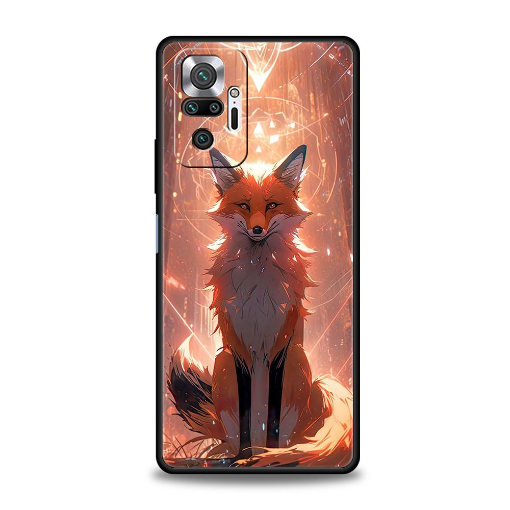 Чехол для телефона Animal The Fox для Redmi 13C 10C Note 13 12 10 11 Pro Plus 7 8T K40 K50 Gaming Pro Plus 5G Мягкий чехол Сумка