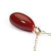 Red Coral Pendant Necklace Drop K18 Undyed