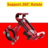 Вращающийся на 360 градусов металлический держатель для телефона на мотоцикл и велосипед из алюминиевого сплава, противоскользящий кронштейн, поддержка GPS-зажим, подставка для телефона на велосипеде для iPhone