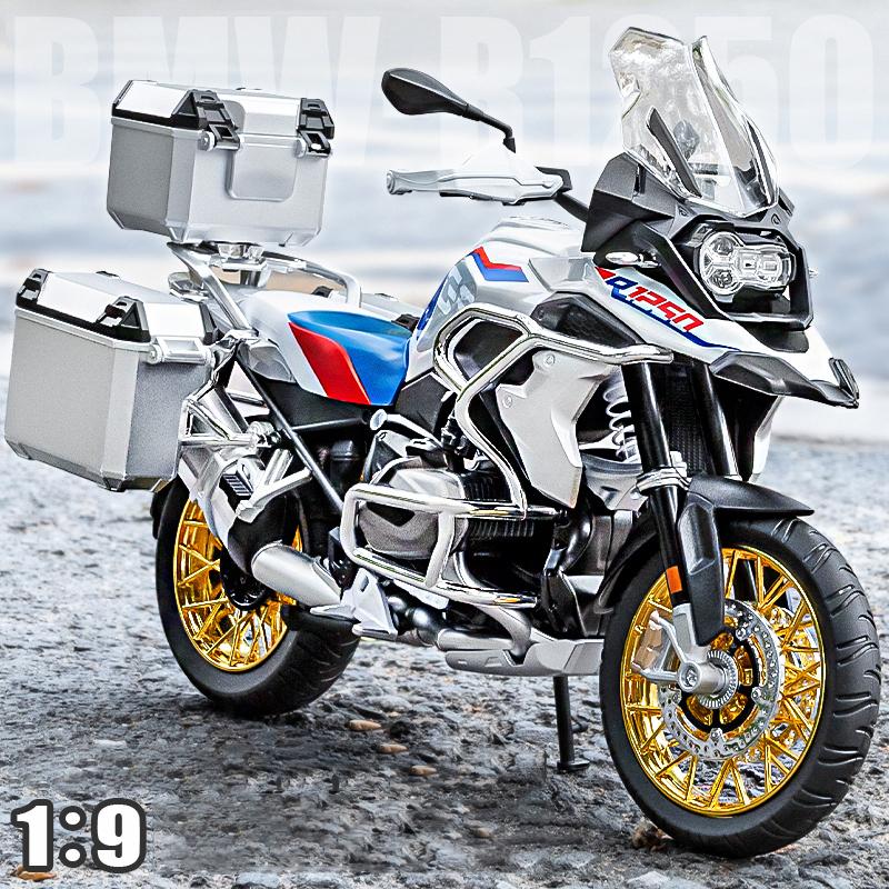 1/9 R1250 GS ADV Литой Сплав Гонки Мотоцикл Коллекционные Модели Уличный Спортивный Мотоцикл Модель Симуляция Со Световым Сбором Детский Подарок