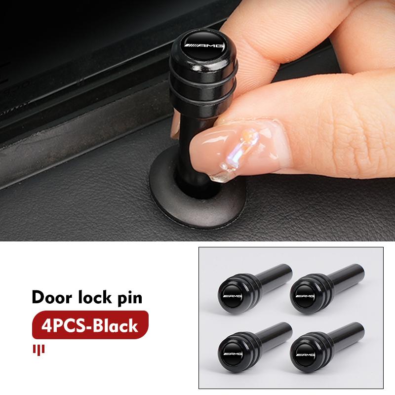 2/4pcs Car Security Window Door Lock Pull Pins Aluminum Interior For Mercedes Benz AMG A B C E S G Class W201 W210 W108 W205 XM2