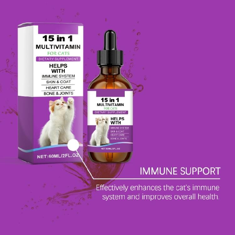 Кошки Мультивитамины Жидкие Лакомства для Кошек для Здоровья Добавки для Питания Питомцев для Улучшения Питания