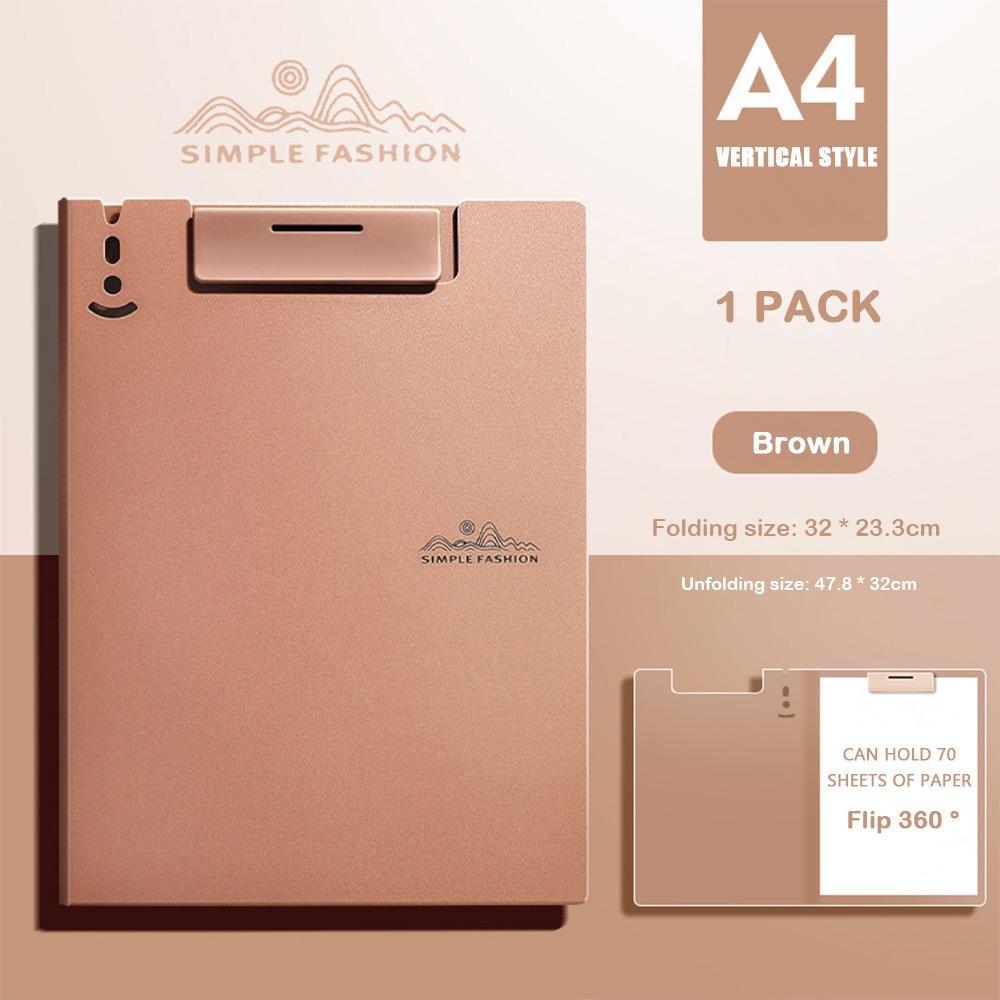 with Metal clip A4 File Folder Dual-use Writing Pad Fashion Test Paper Storage Organizer Office