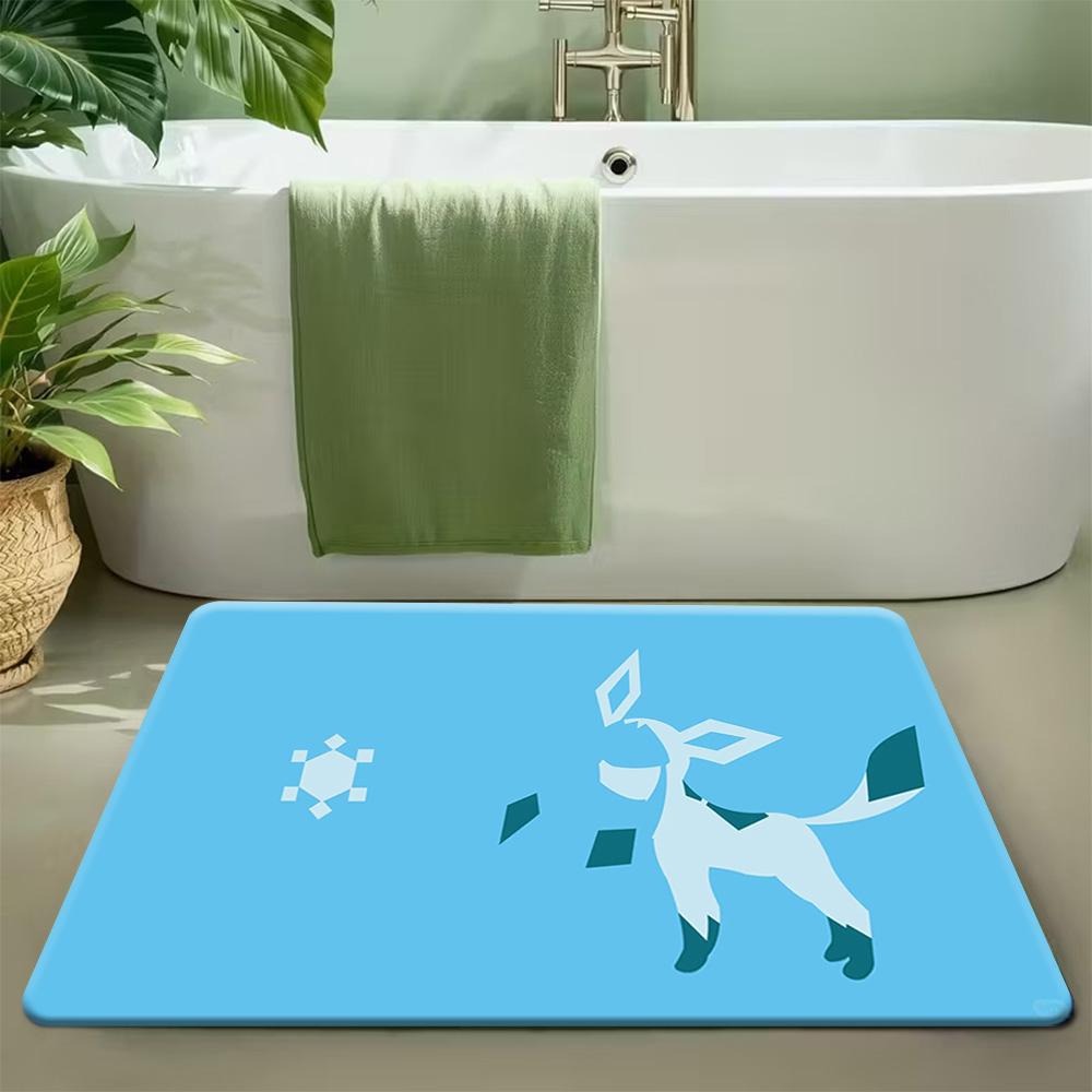 Pokemon Ice Cave Skating Adventure Print Non-Slip Floor Mat Doormat