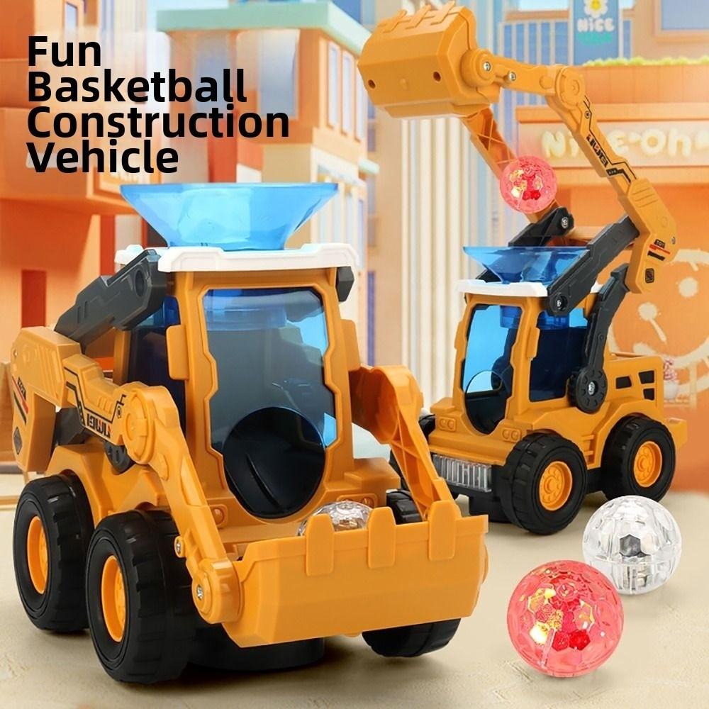 Colorful Lights Mechanical Boat Transaprent Funny Engineering Vehicle Early Educational