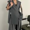 2024 Summer Korean Trend Sleeveless Collarless Vest for Women