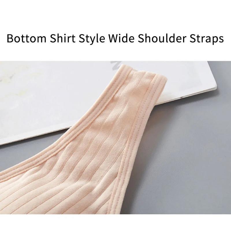 Бюстгальтер для кормления грудью из хлопка для беременных женщин с подкладкой из ребристой ткани без косточек, дышащий, с вырезом спереди, для кормления грудью, одежда для беременных