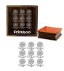 Printtoo Christmas Secret Santa Gift Sun Flower Pattern Квадратные деревянные резиновые штампы-2 x 2